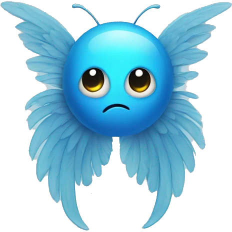 Germ with wings blue emoji