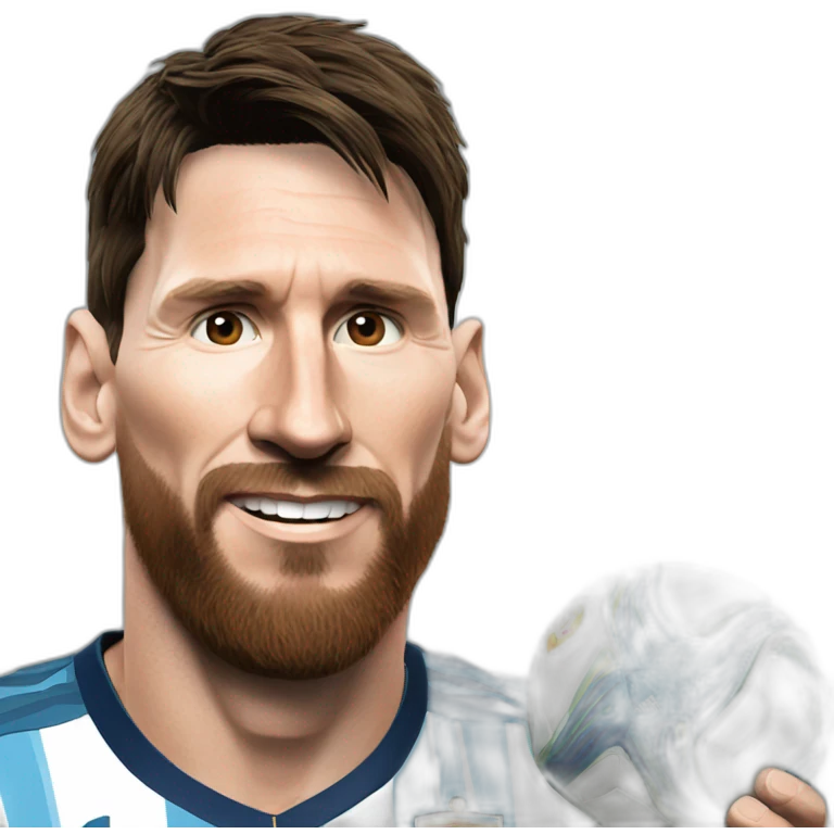Lionel Messi with world cup emoji