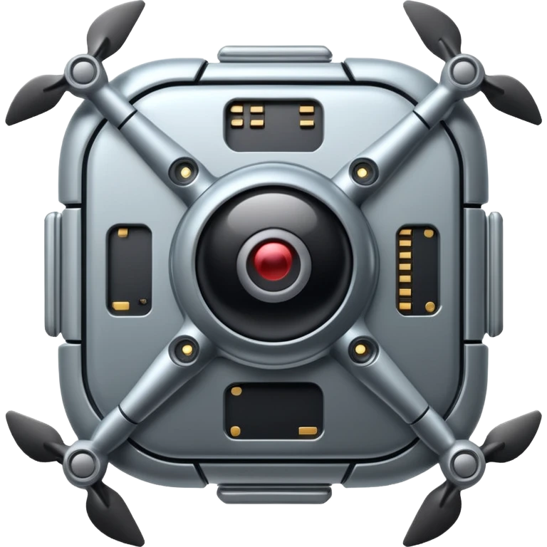 ultra realistic processor with a small drone picture emoji