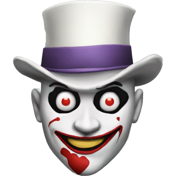 Joker card with gun emoji