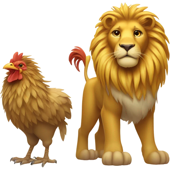 Lion little chicken full body  emoji