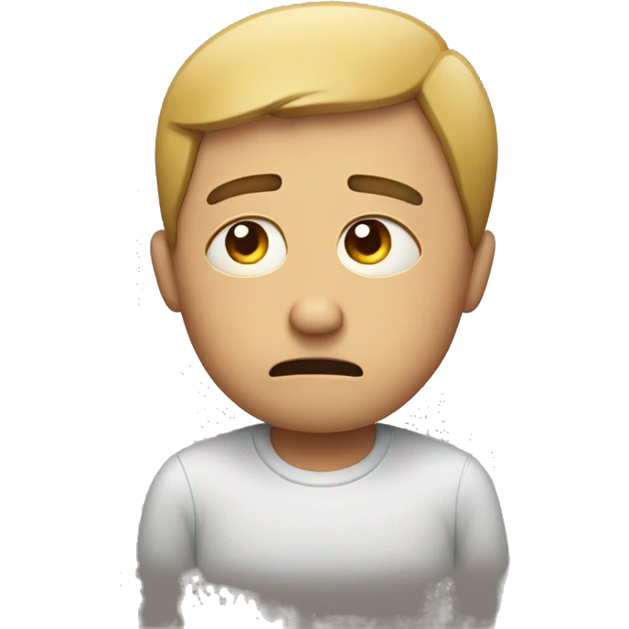 sad man because of bullying emoji