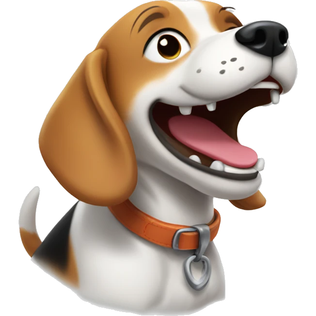 Beagle laughing  emoji