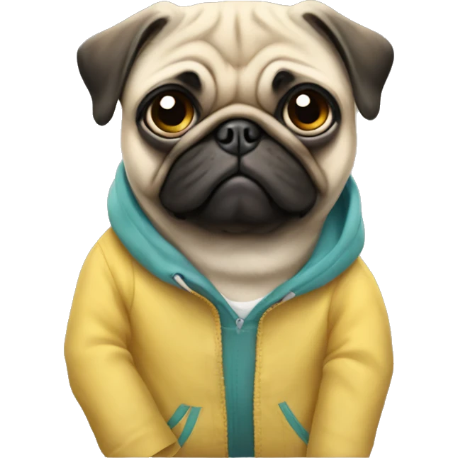 Pug with clothes emoji