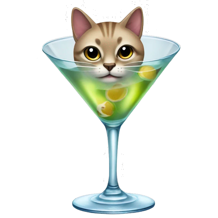 martini star cat emoji