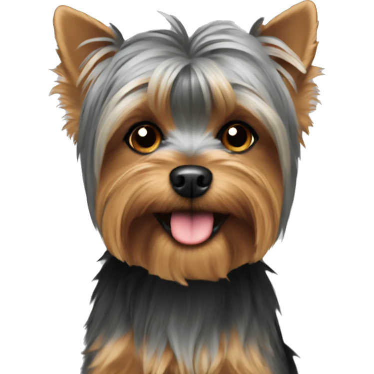 yorkie dog gray  emoji