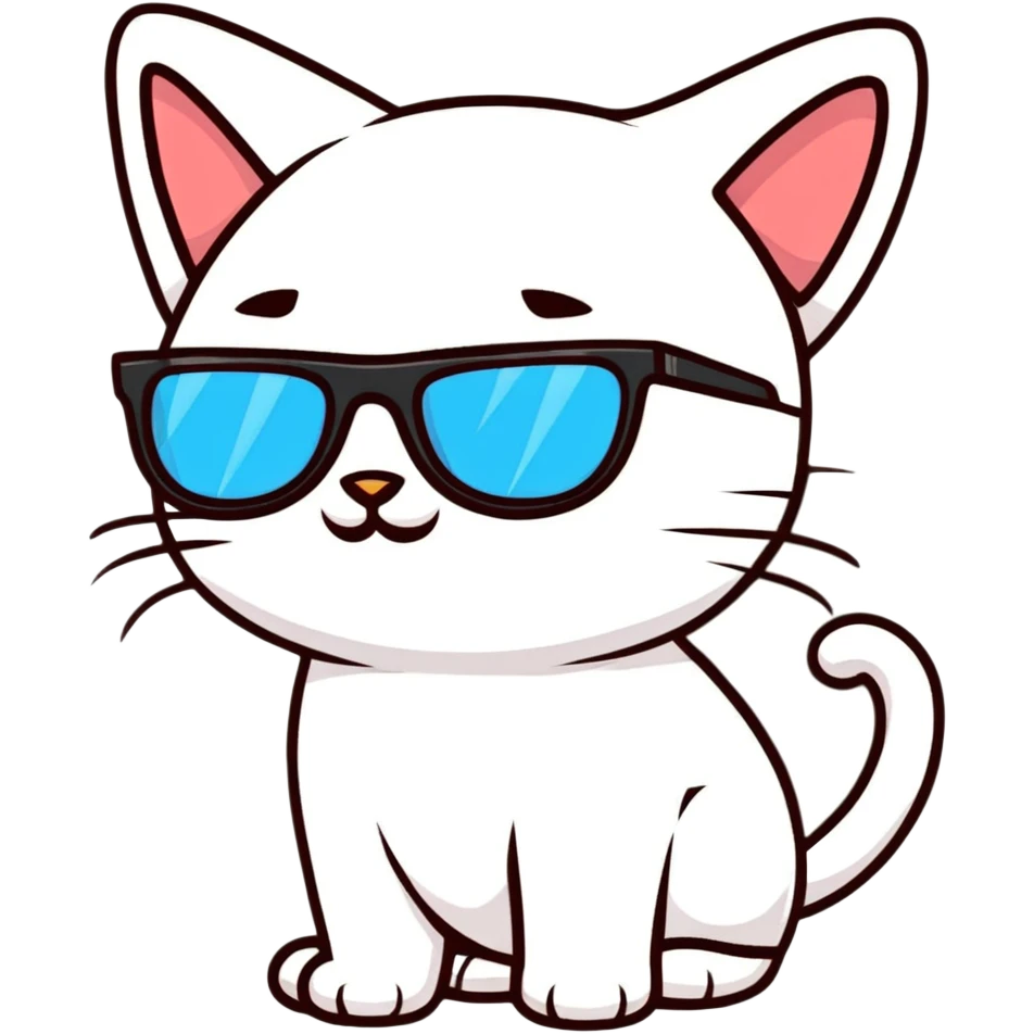 Cat with sunglasses emoji