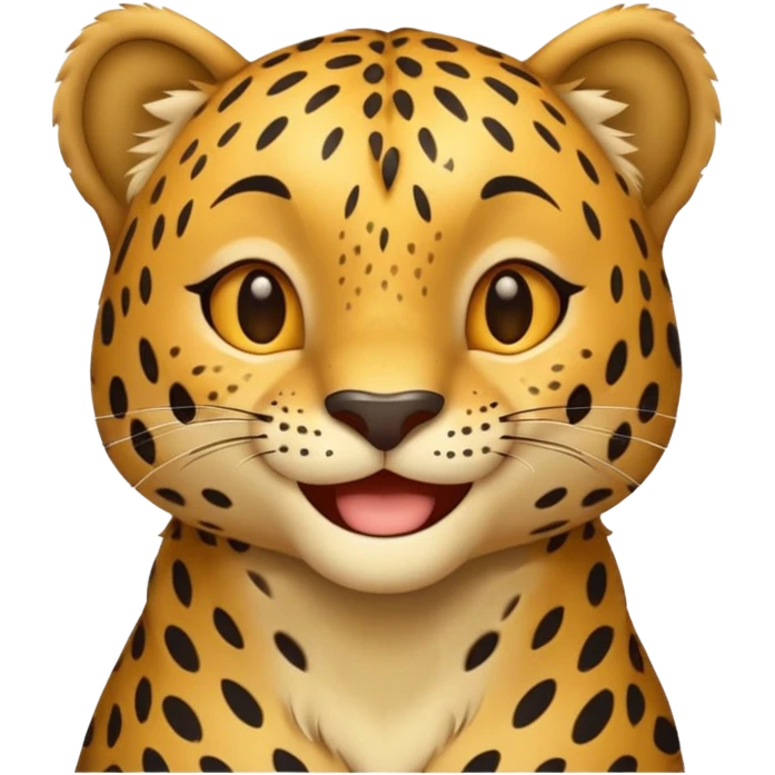 happy leopard  emoji