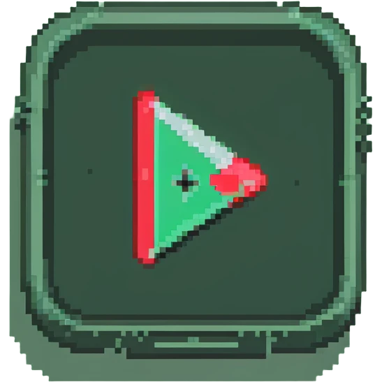 red video streaming icon with play button emoji