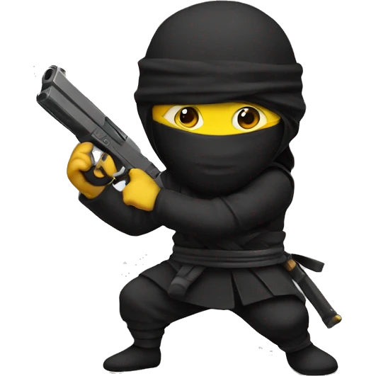 A ninja with a gun emoji