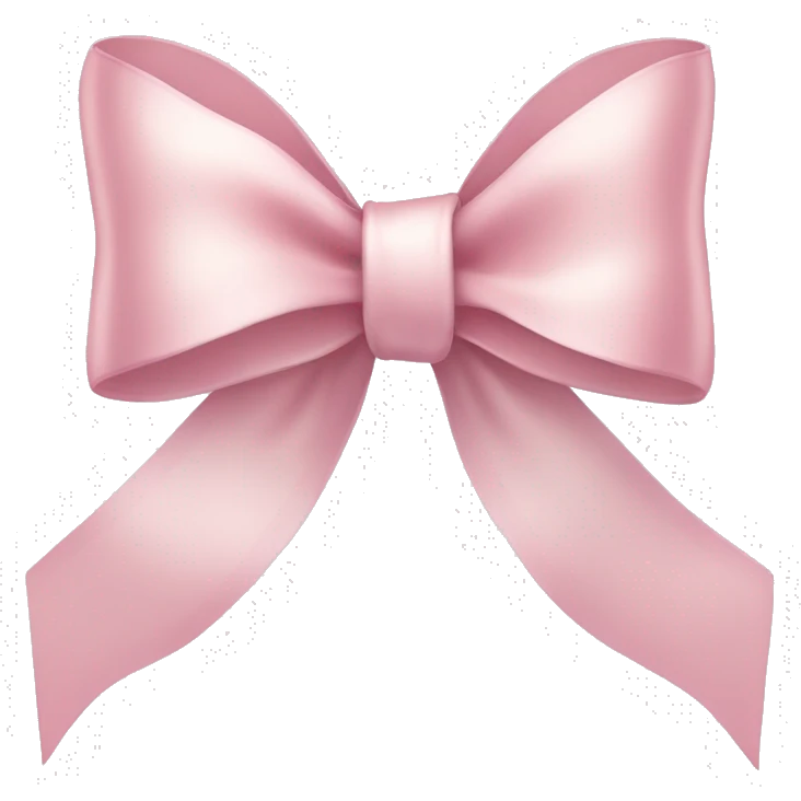 light pink ribbon bow emoji
