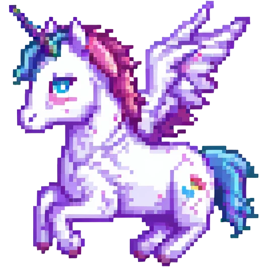 pixel art flying unicorn emoji