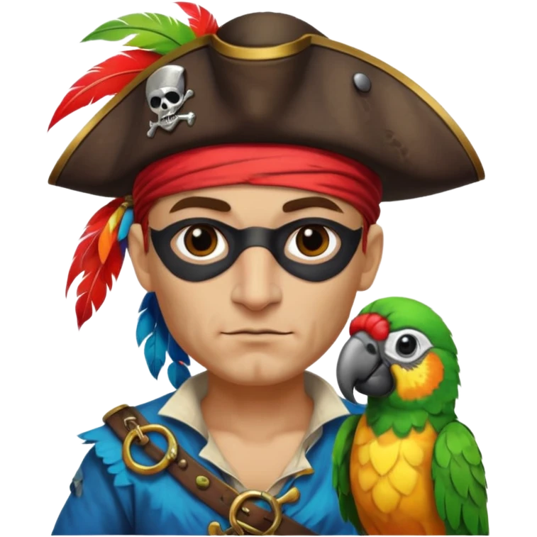 pirate and parrot emoji