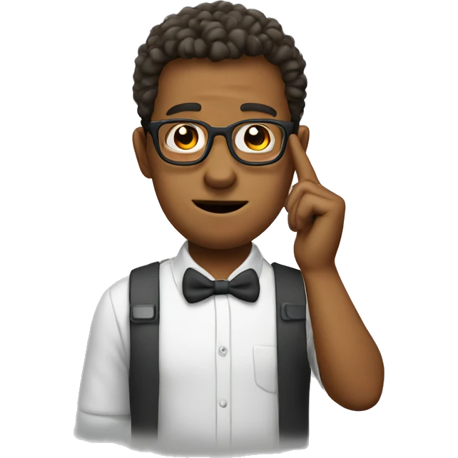 nerd with hand on face emoji