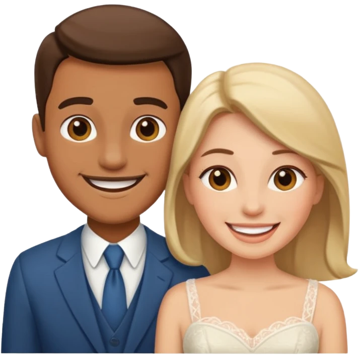 Married couple male and female emoji