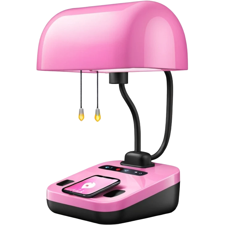 Pink manicure lamp emoji