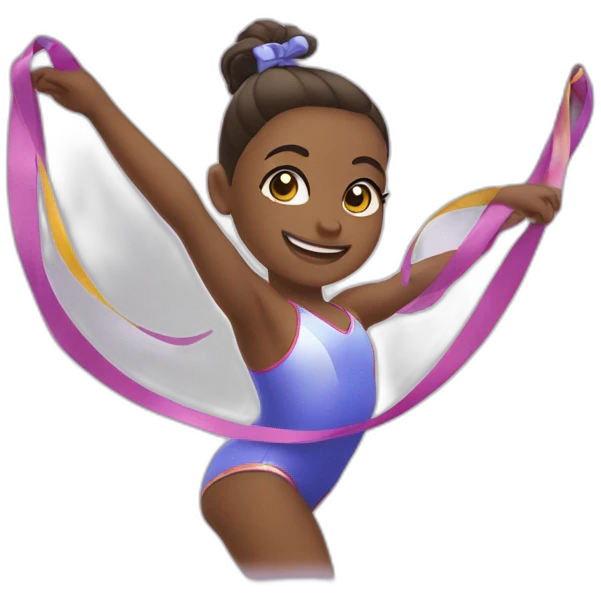 Rythmic Gymnastics with ribbon emoji
