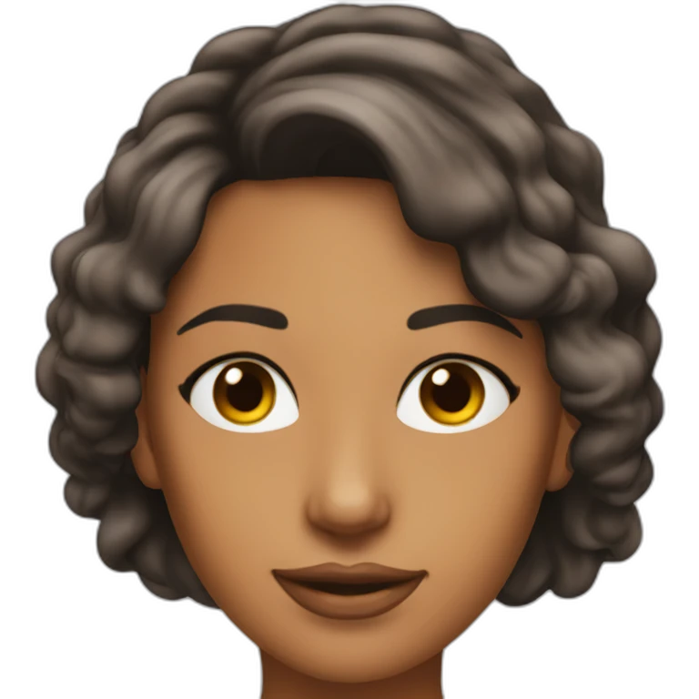 Sexy young tanned woman model emoji