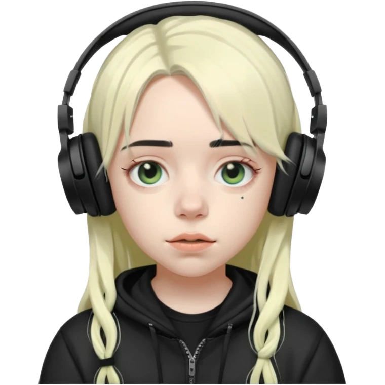 billie eilish wearing headphones emoji