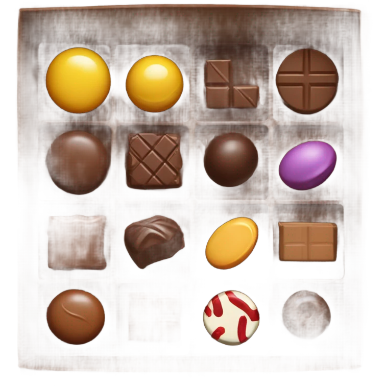 chocolate box slightly opened  emoji
