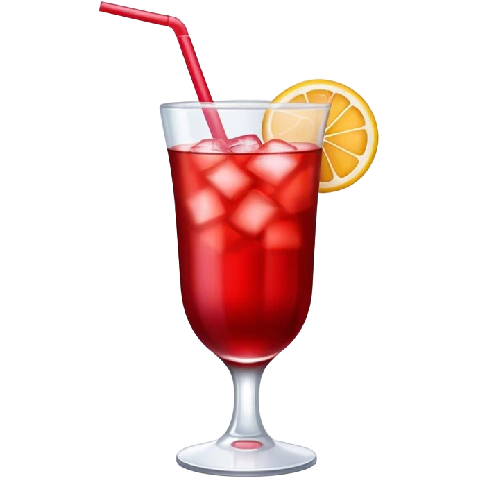 A sweet, red-colored beverage, made with fruit or syrup, often served cold and refreshing, symbolizing traditional drinks like sherbet emoji