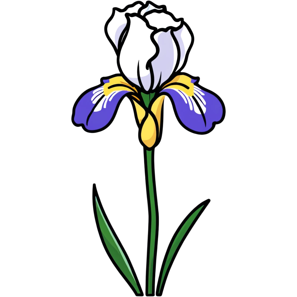 elegant iris flower in bloom emoji