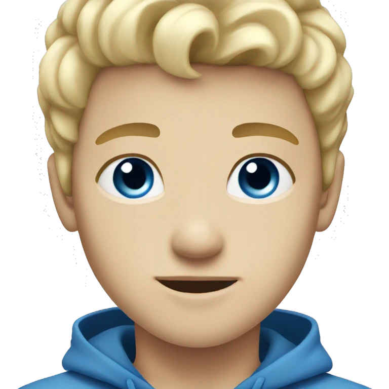 kid blonde hair blue eyes white skin boy emoji
