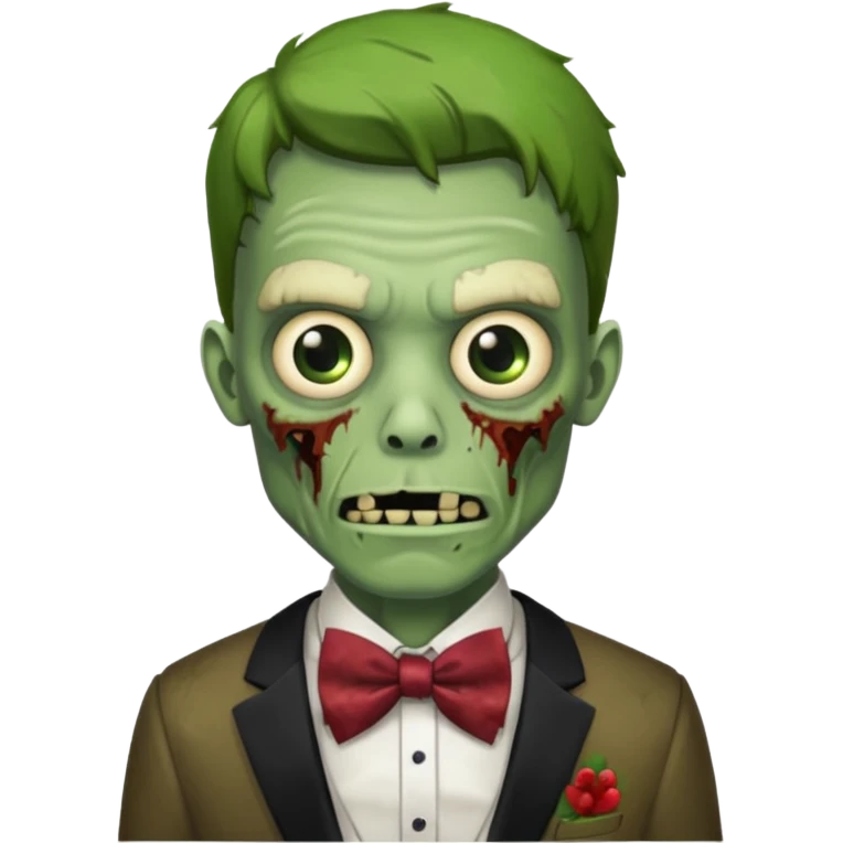 zombie with bow tie emoji