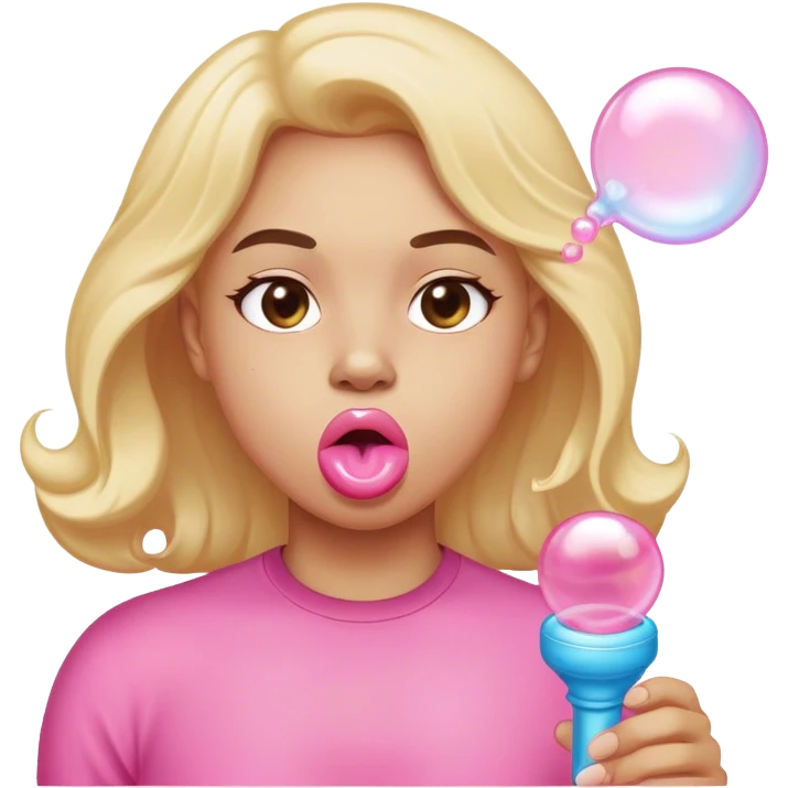 Blowing bubble gum emoji
