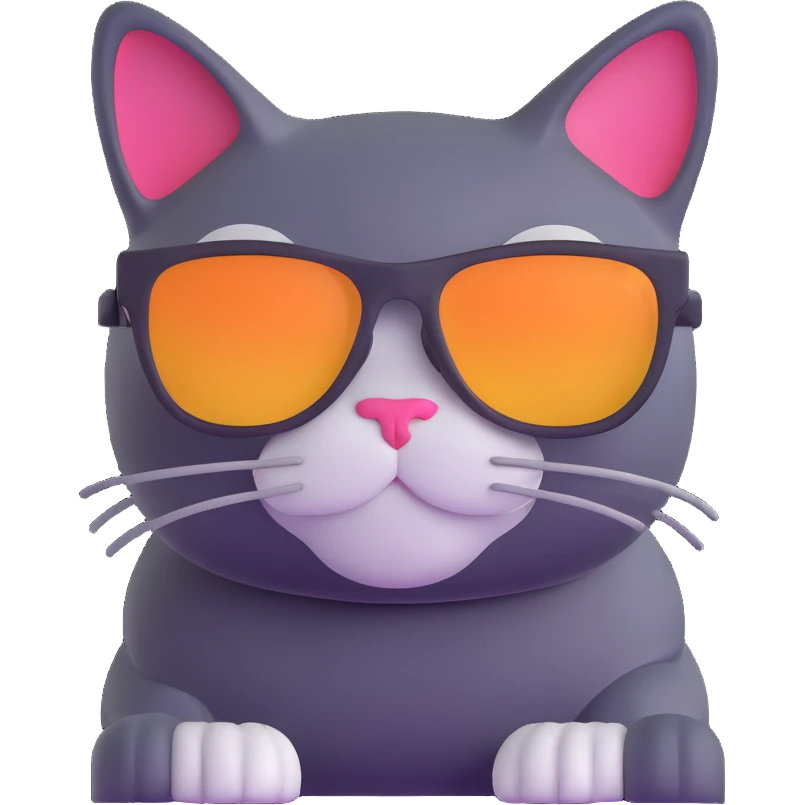 cat wearing sunglasses emoji