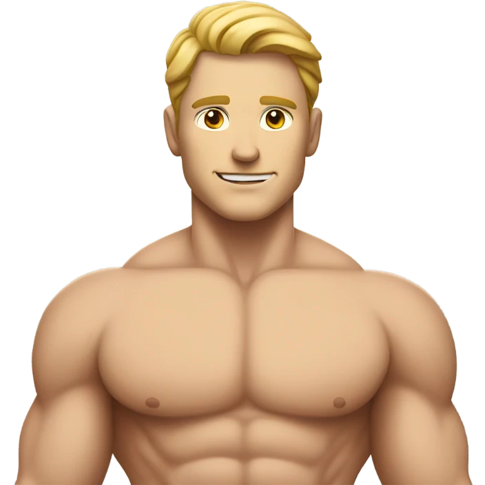 strong healthy white man emoji