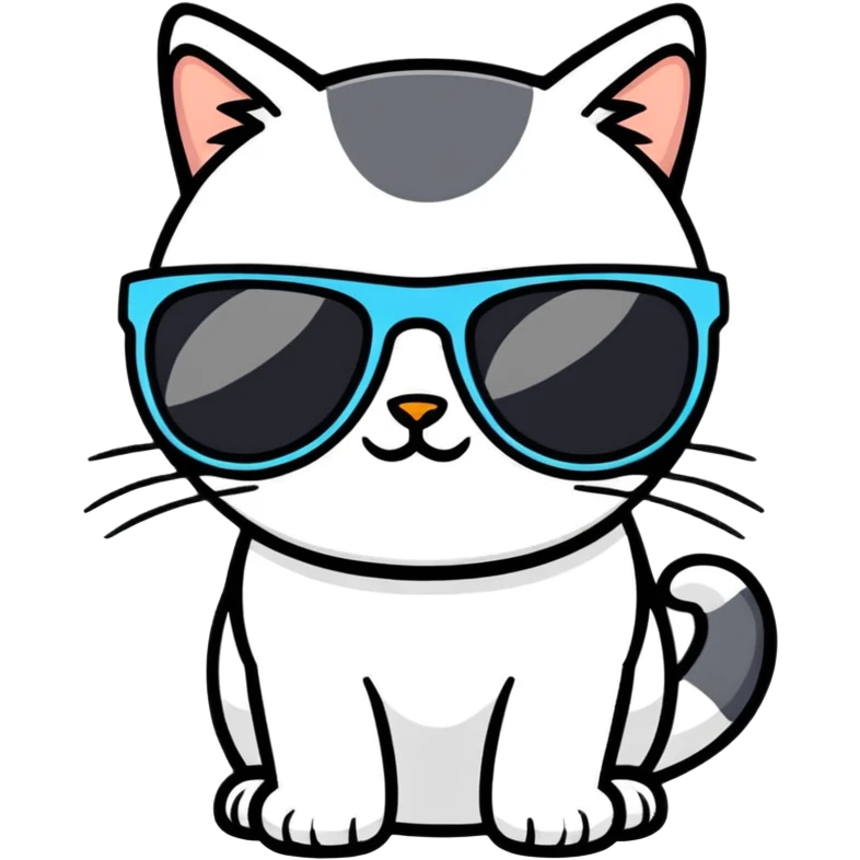 Cat with sunglasses emoji