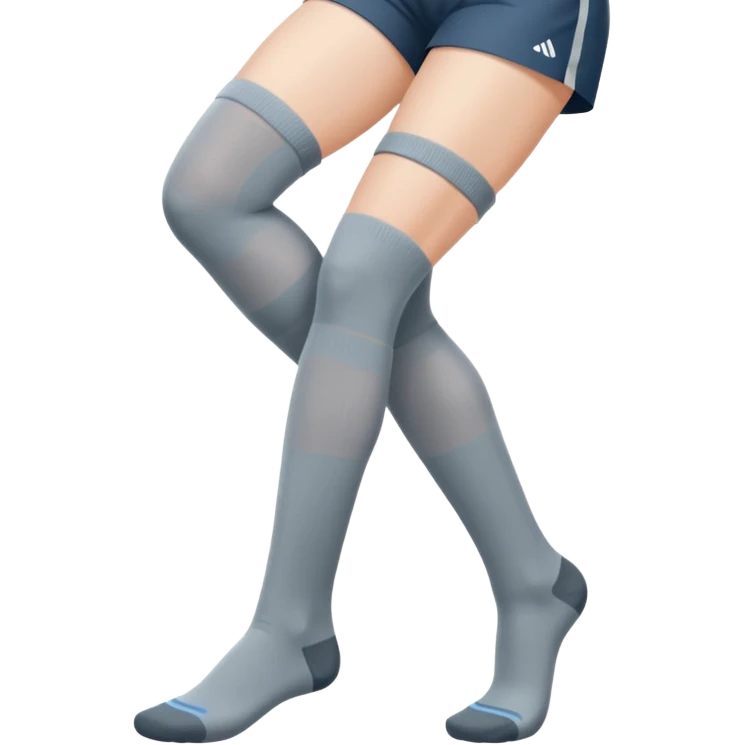 legs with long grey socks emoji