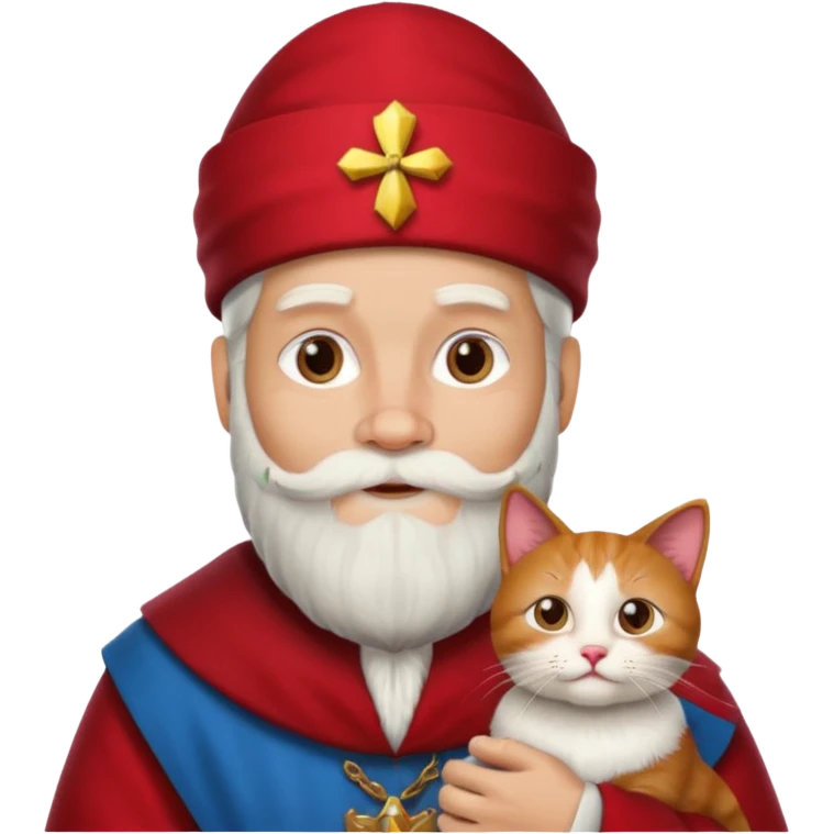 sinterklaas maar hij houd een kat vast emoji