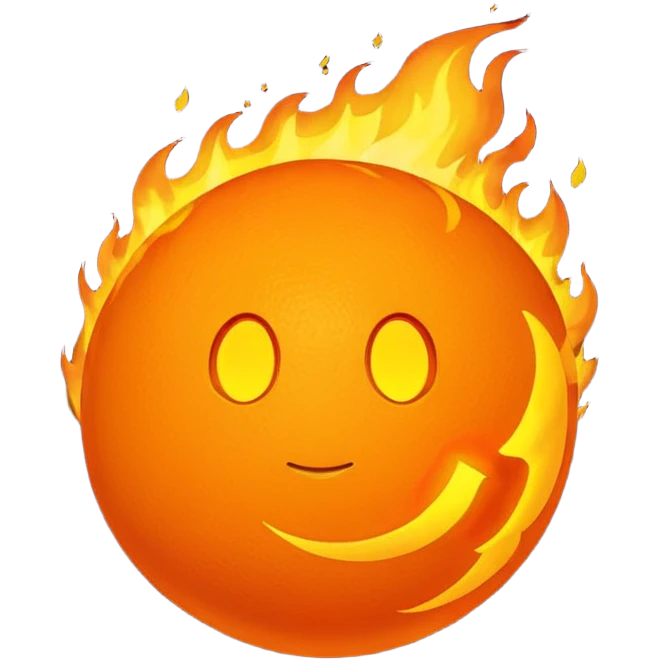 fireballs no face emoji