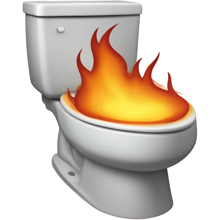 Toilet on fire emoji