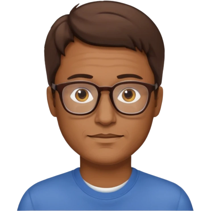 homme brun age moyen brun lunettes emoji