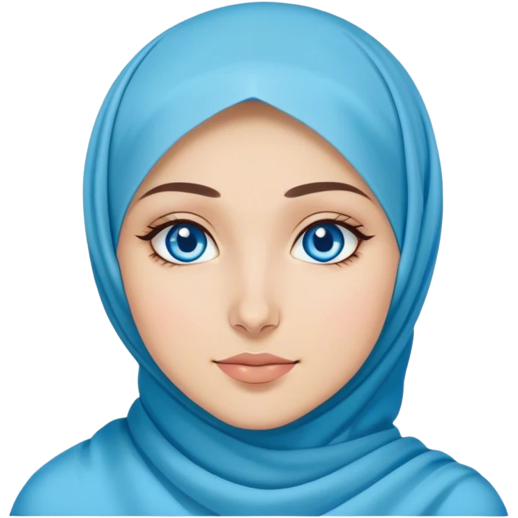 Turkish beautiful finish Konya girl blue eyes with ramadan design hijab  emoji