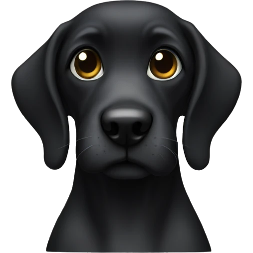 Black miniature shnauzer emoji