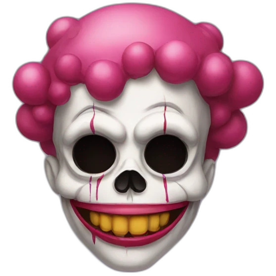 Clown skull emoji