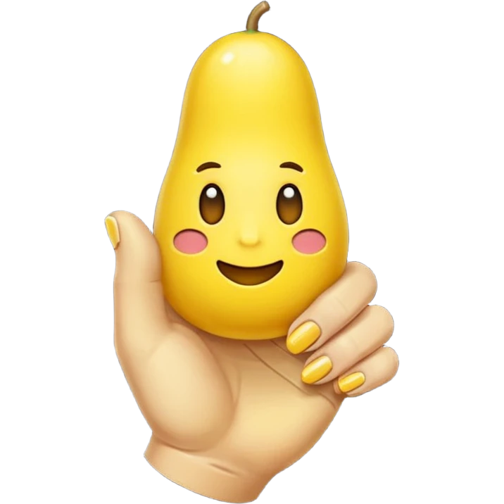 Eine Birne die Mittelfinger zeigt. Mittelfinger  emoji