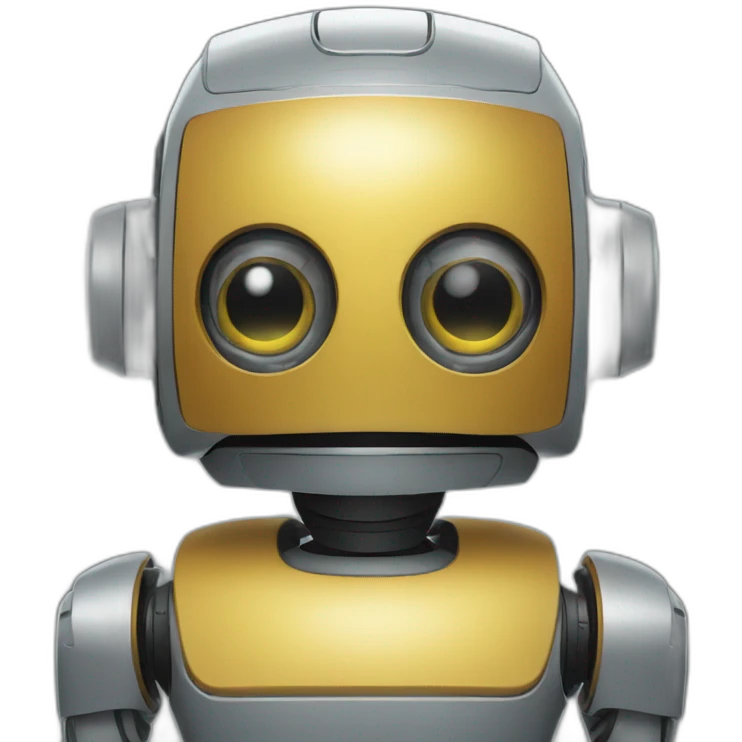 AI robot single color emoji