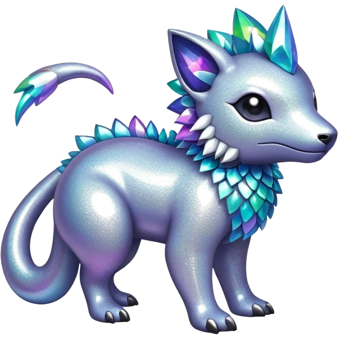 Shiny epic glittery iridescent silvery animal-fakemon-creature emoji