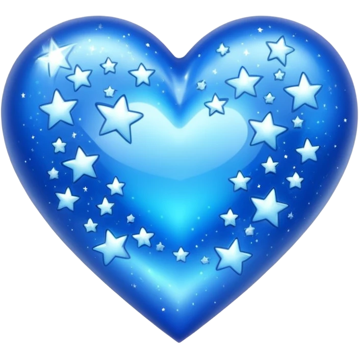 can you make an blue heart with stars and sparkles emoji