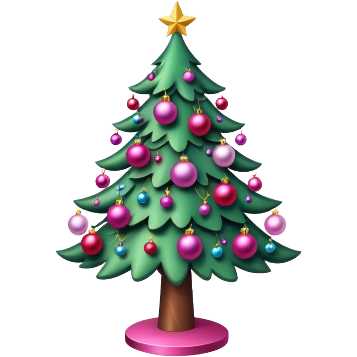 Árvore de Natal pink emoji