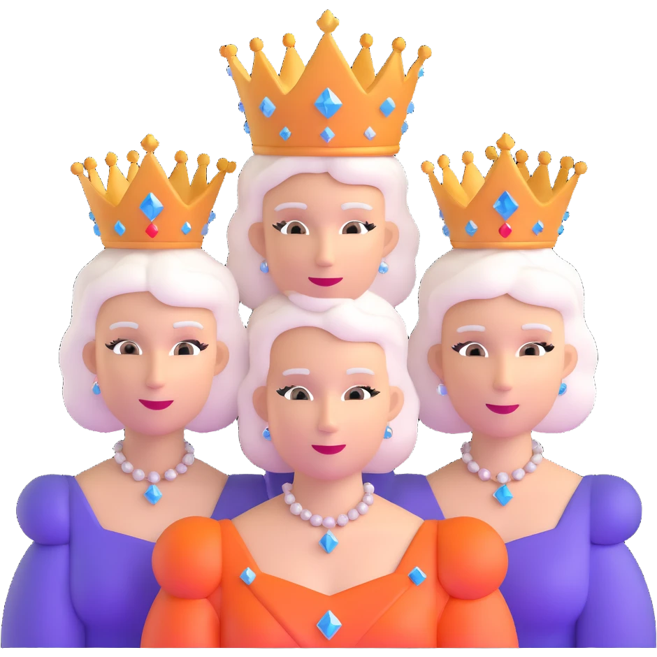 Queen band members in Bohemian Rhapsody diamond formation faces in darkness emoji