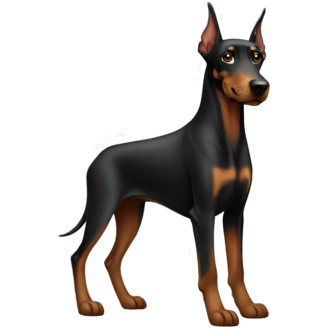 Doberman rocking emoji