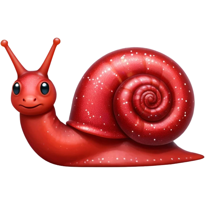 red glitter snail emoji