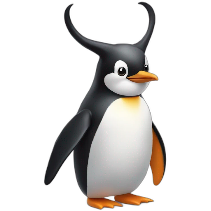 penguin with horns and four legs emoji