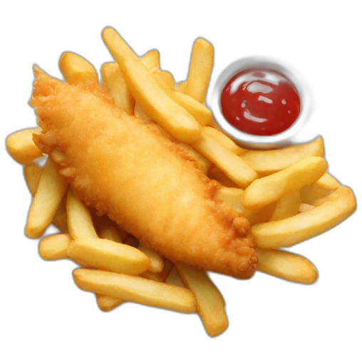 A dish of fish and chips emoji